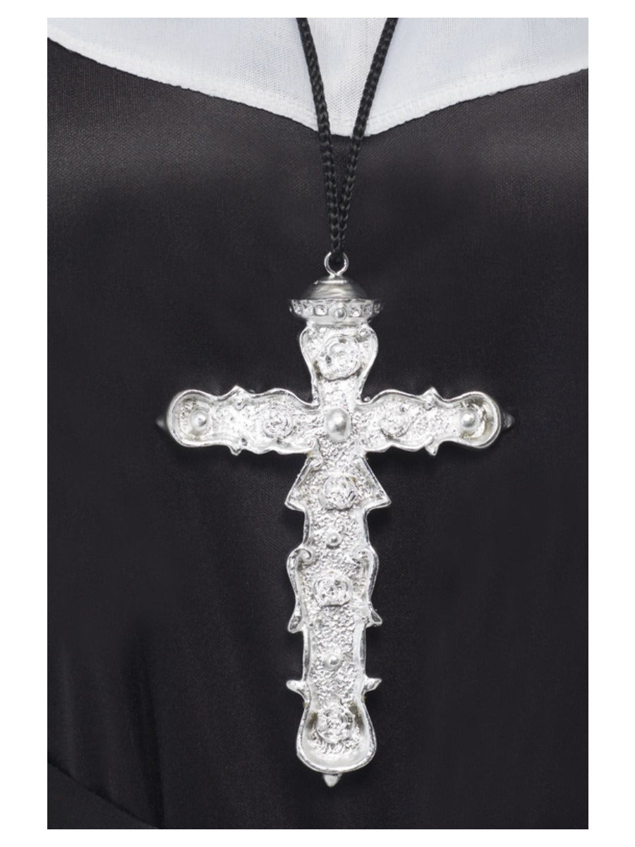 Ornate Cross Pendant, Silver - 1