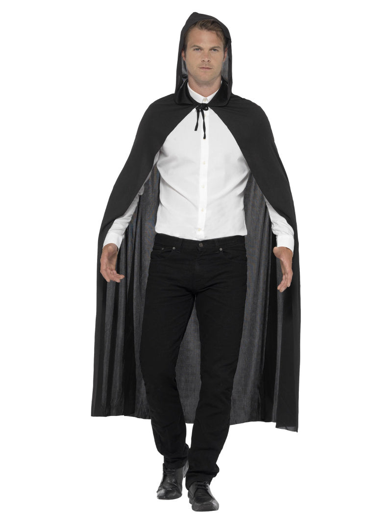 Hooded Vampire Cape, Black - 1