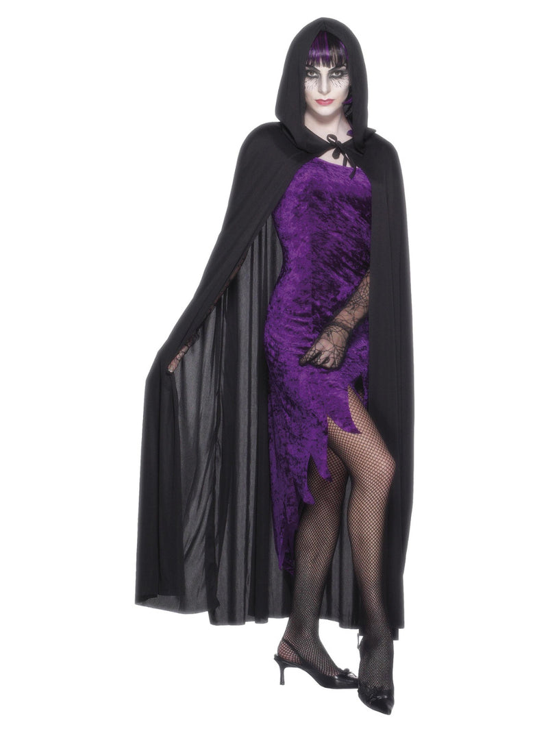 Hooded Vampire Cape, Black - 4