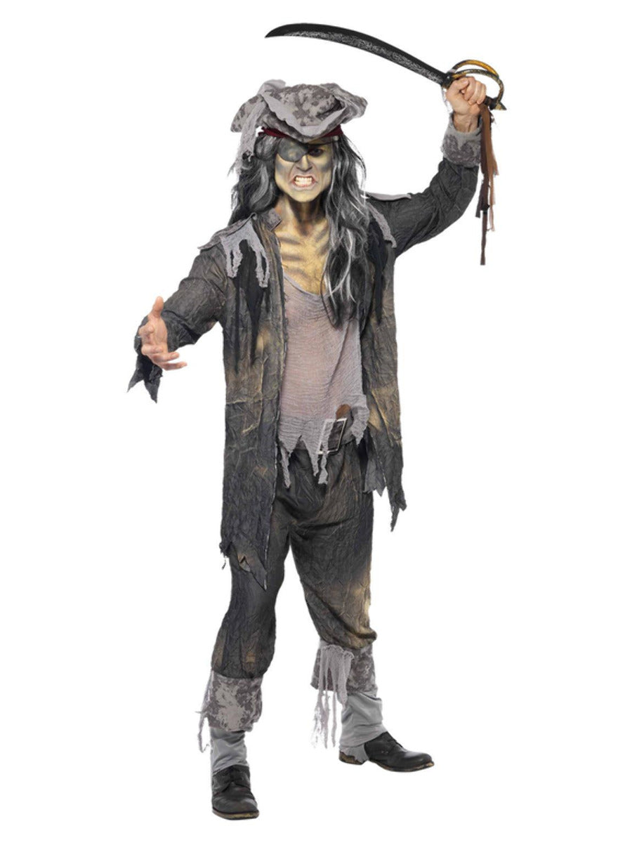 Deluxe Ghost Ship Ghoul Costume, Grey - 5