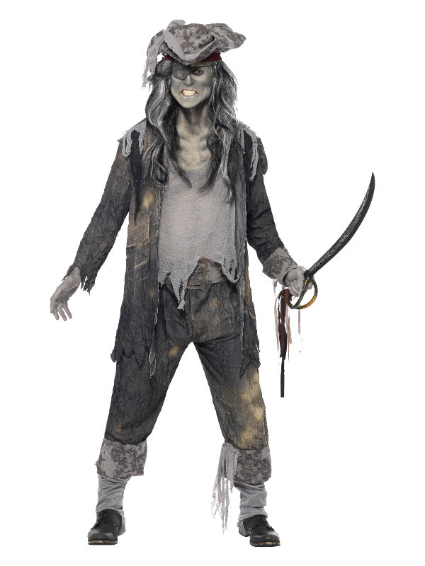 Deluxe Ghost Ship Ghoul Costume, Grey - 2