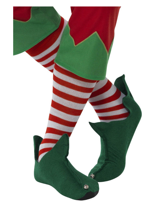Striped Socks, Long, Red & White - 2