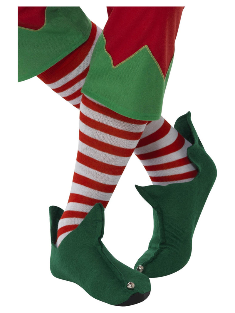 Striped Socks, Long, Red & White - 1