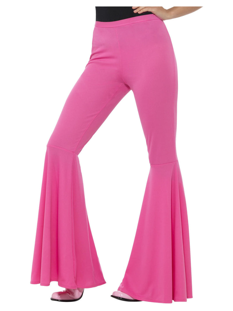 Flared Trousers, Ladies, Pink - 1