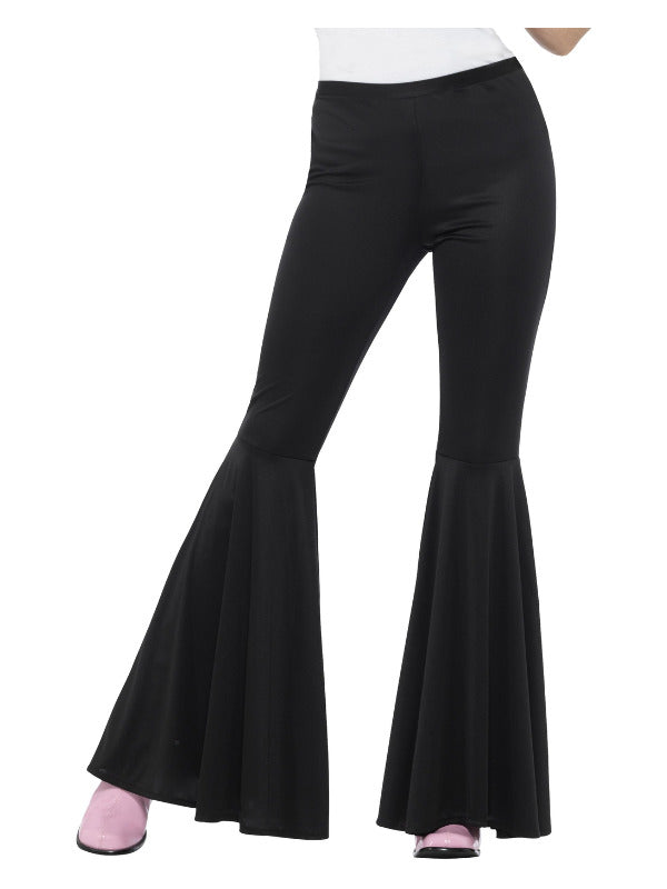 Flared Trousers, Ladies, Black - 2