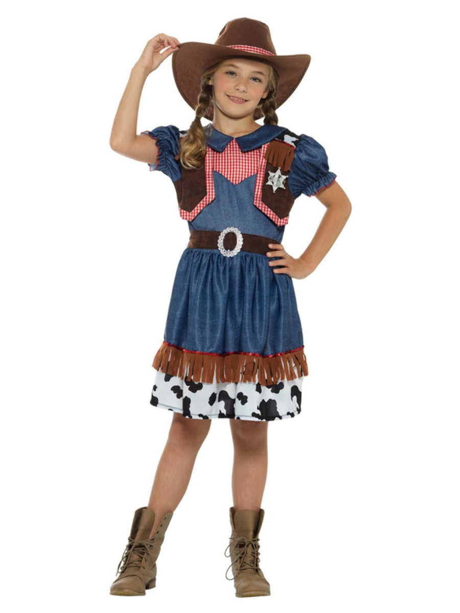 Texan Cowgirl Costume, Blue - 5