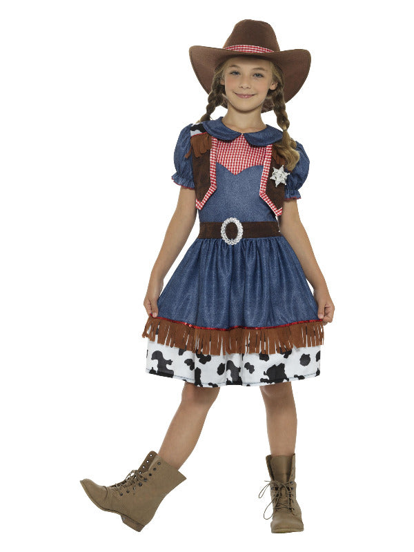 Texan Cowgirl Costume, Blue - 2