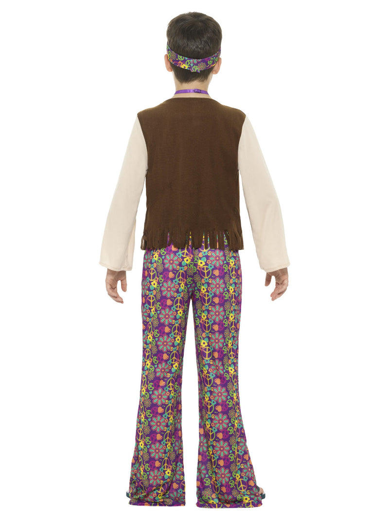 Hippie Boy Costume, with Top, Attached Waistcoat,  - 3