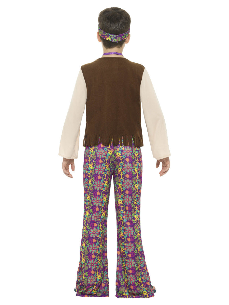 Hippie Boy Costume, with Top, Attached Waistcoat,  - 3