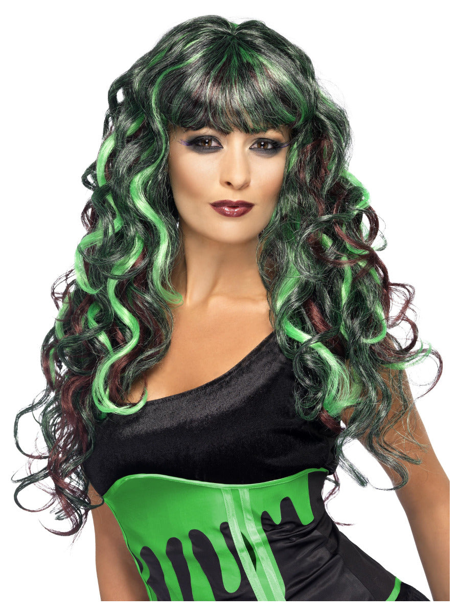 Monster Wig, Black & Green - 1