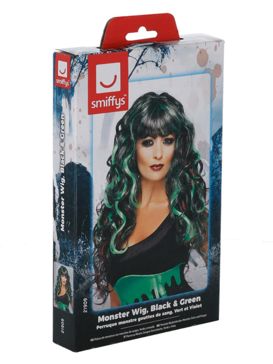 Monster Wig, Black & Green - 3
