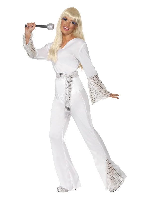 70s Disco Lady Costume, White - 2