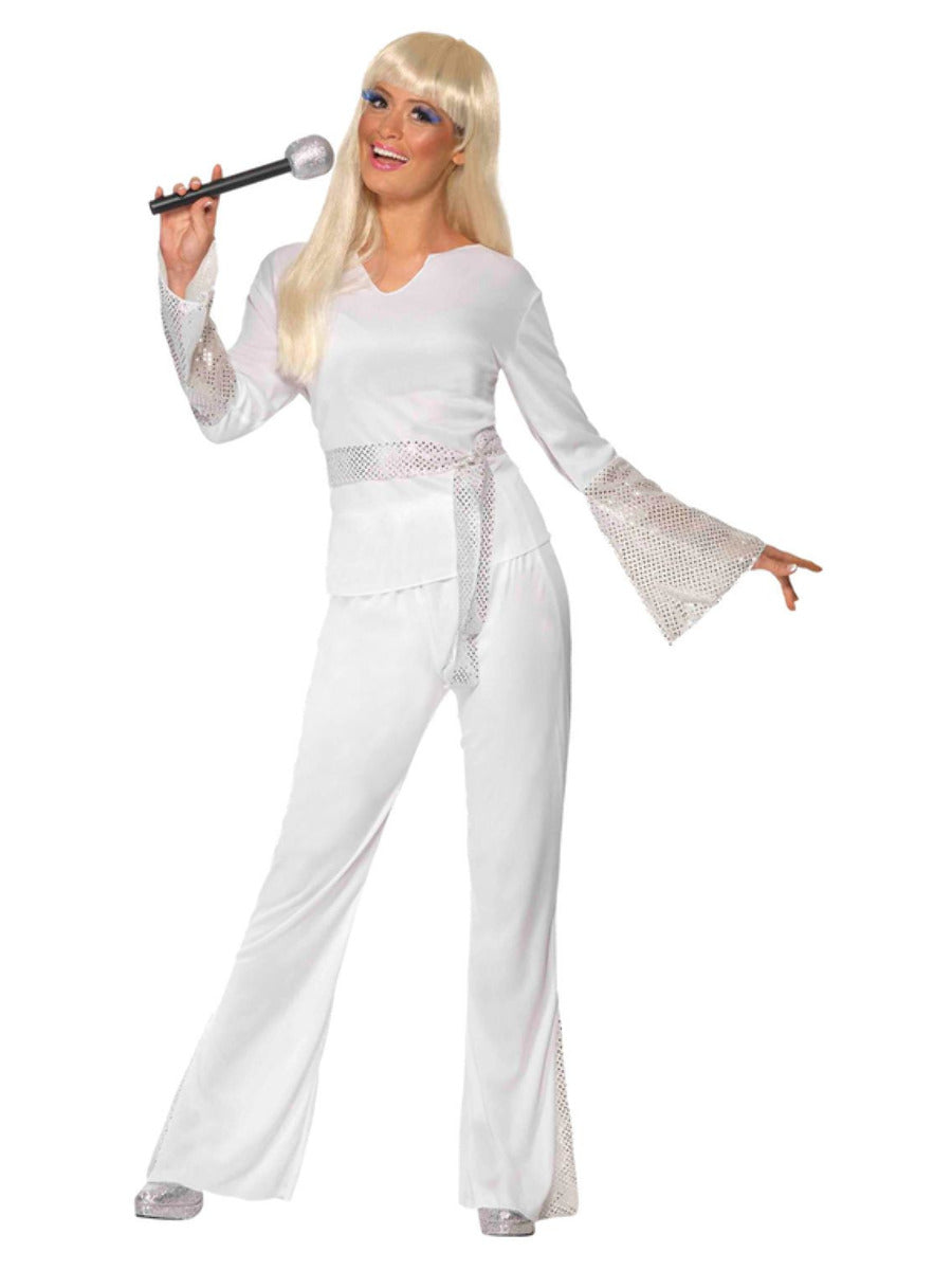 70s Disco Lady Costume, White - 5