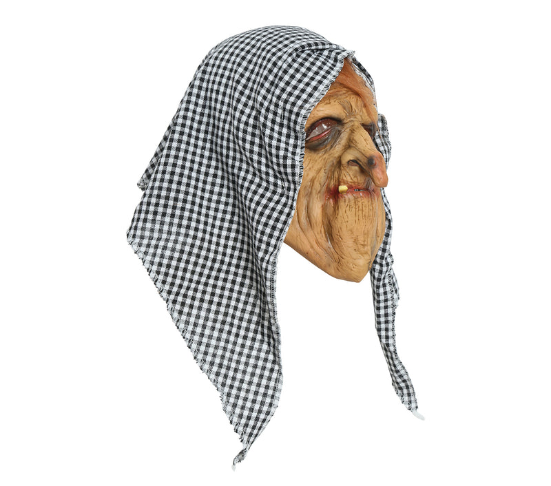 LATEX HOODED WITCH MASK