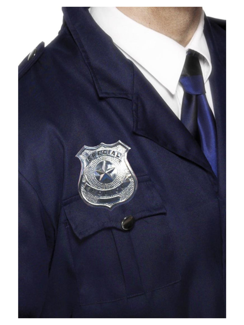 Metal Police Badge, Silver - 1