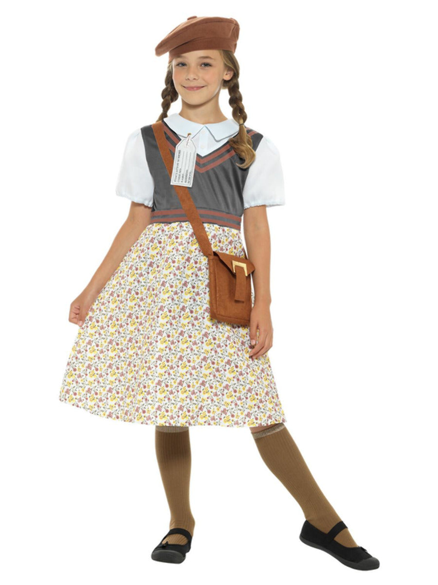 Evacuee School Girl Costume, Grey - 5