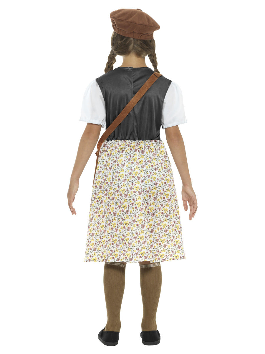 Evacuee School Girl Costume, Grey - 3