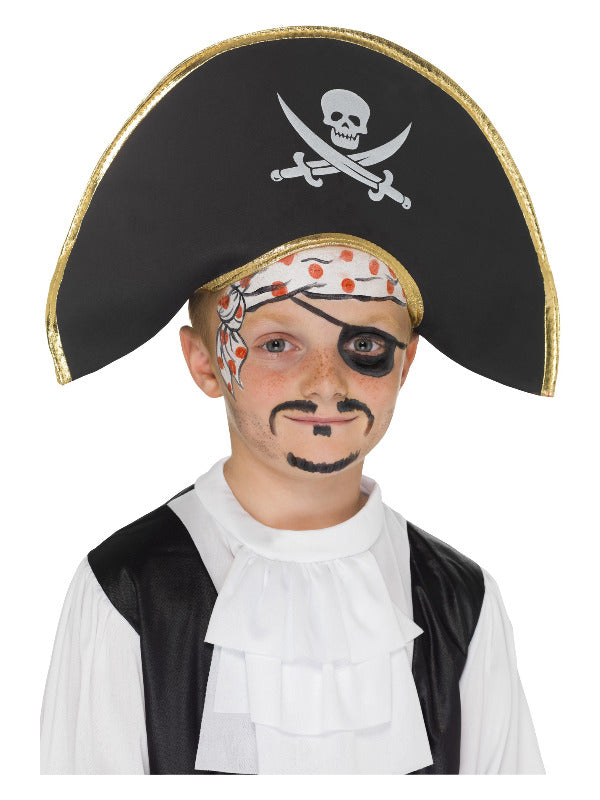 Pirate Captain Hat, Black - 2