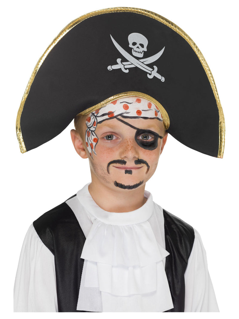 Pirate Captain Hat, Black - 1