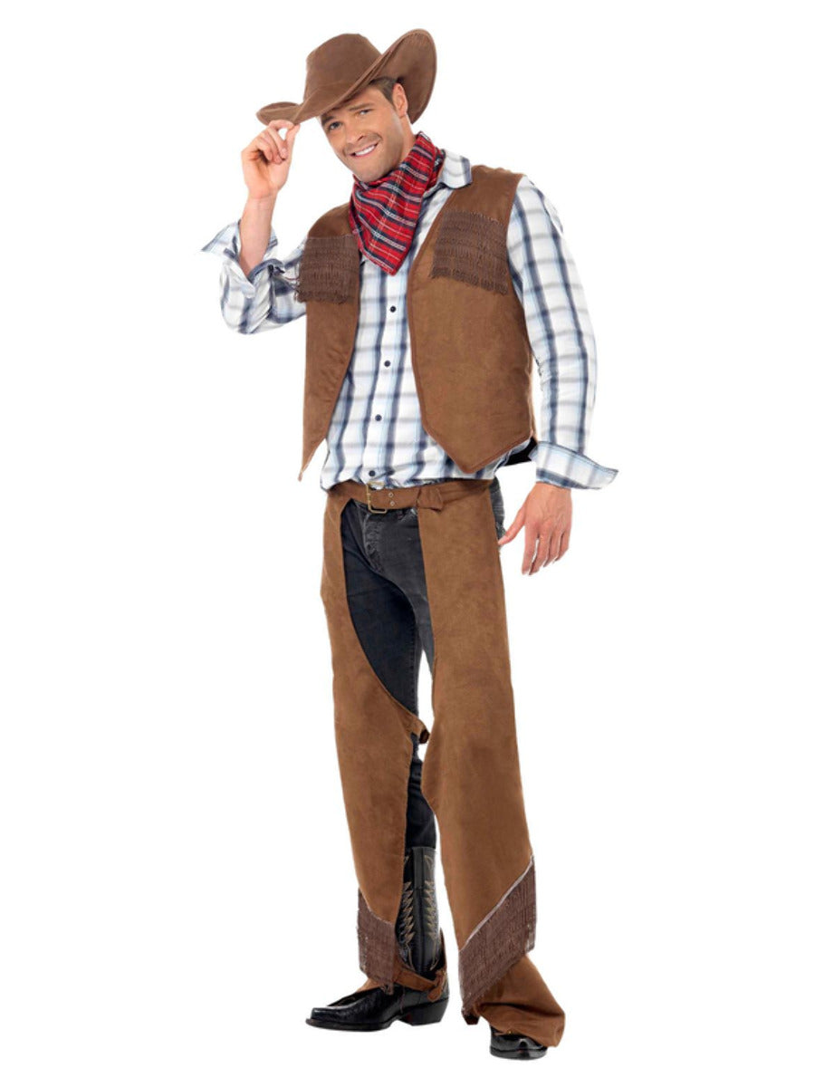 Fringe Cowboy Costume, Brown - 5