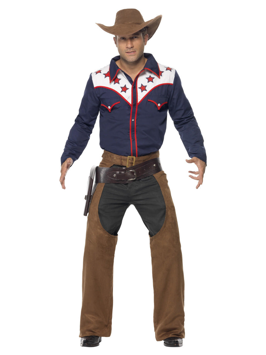 Rodeo Cowboy Costume, Blue - 5