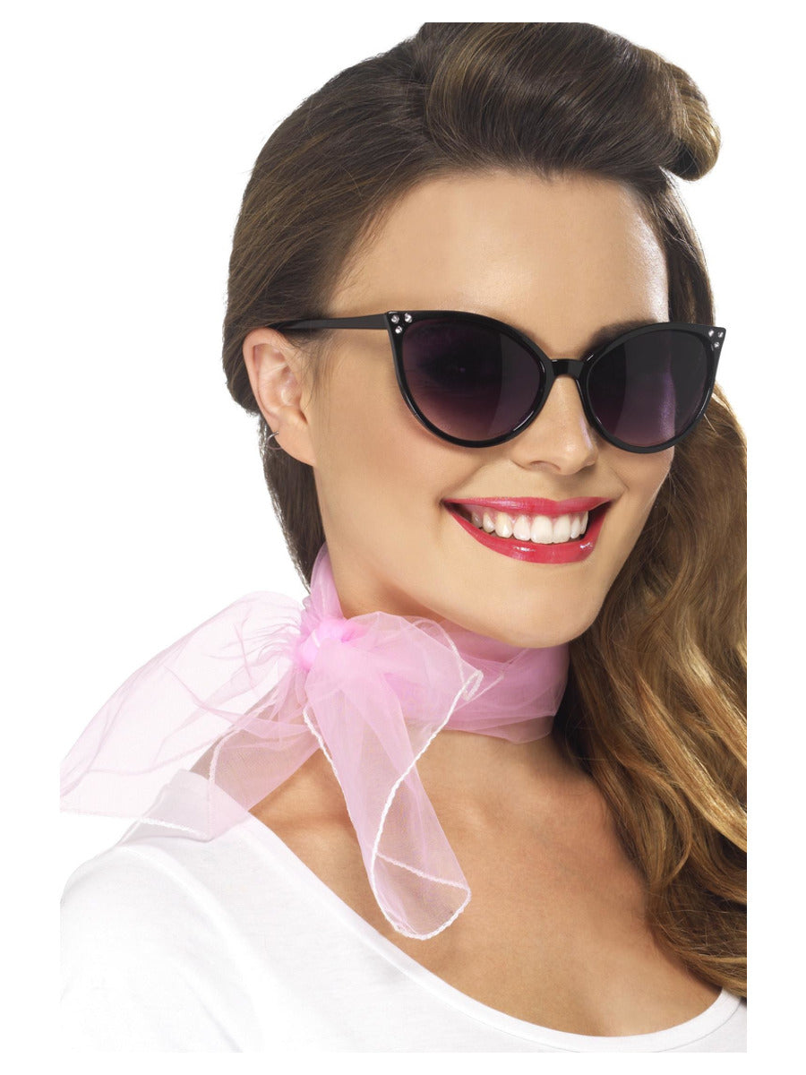 50s Neck Scarf, Pink - 1