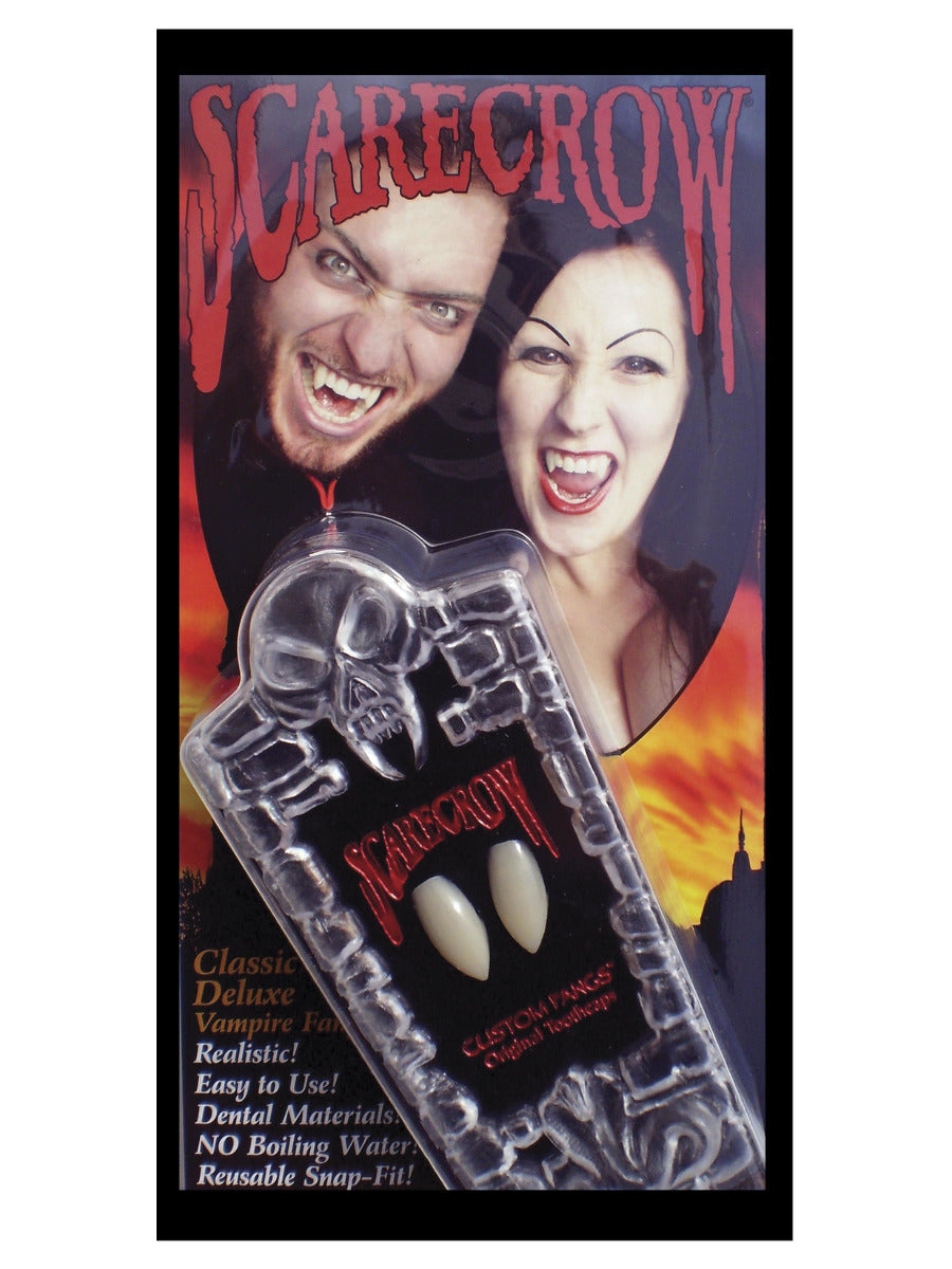 Scarecrow Deluxe Classic Vampire Fangs, White - 3