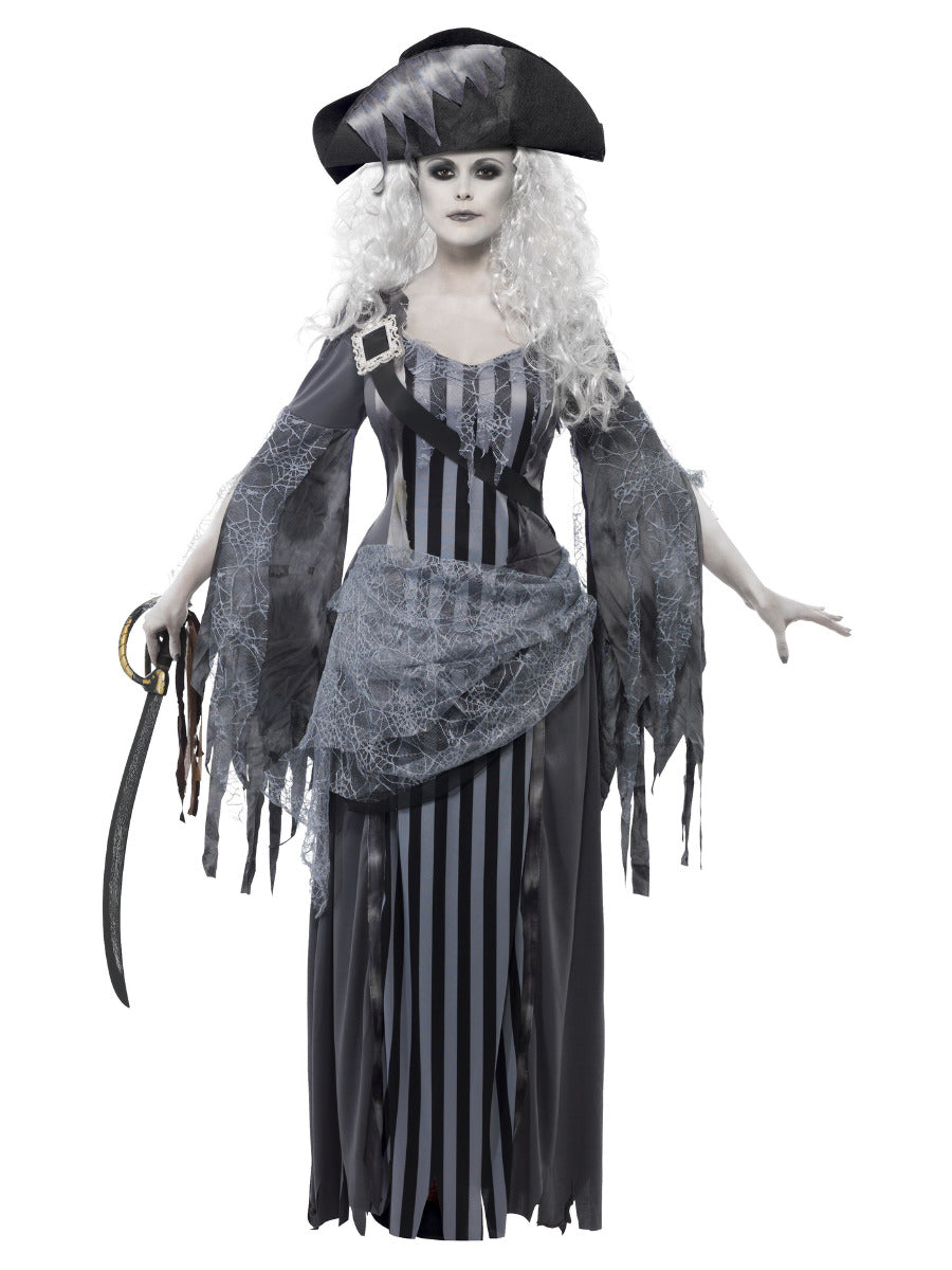 Deluxe Ghost Ship Princess Costume, Grey - 1