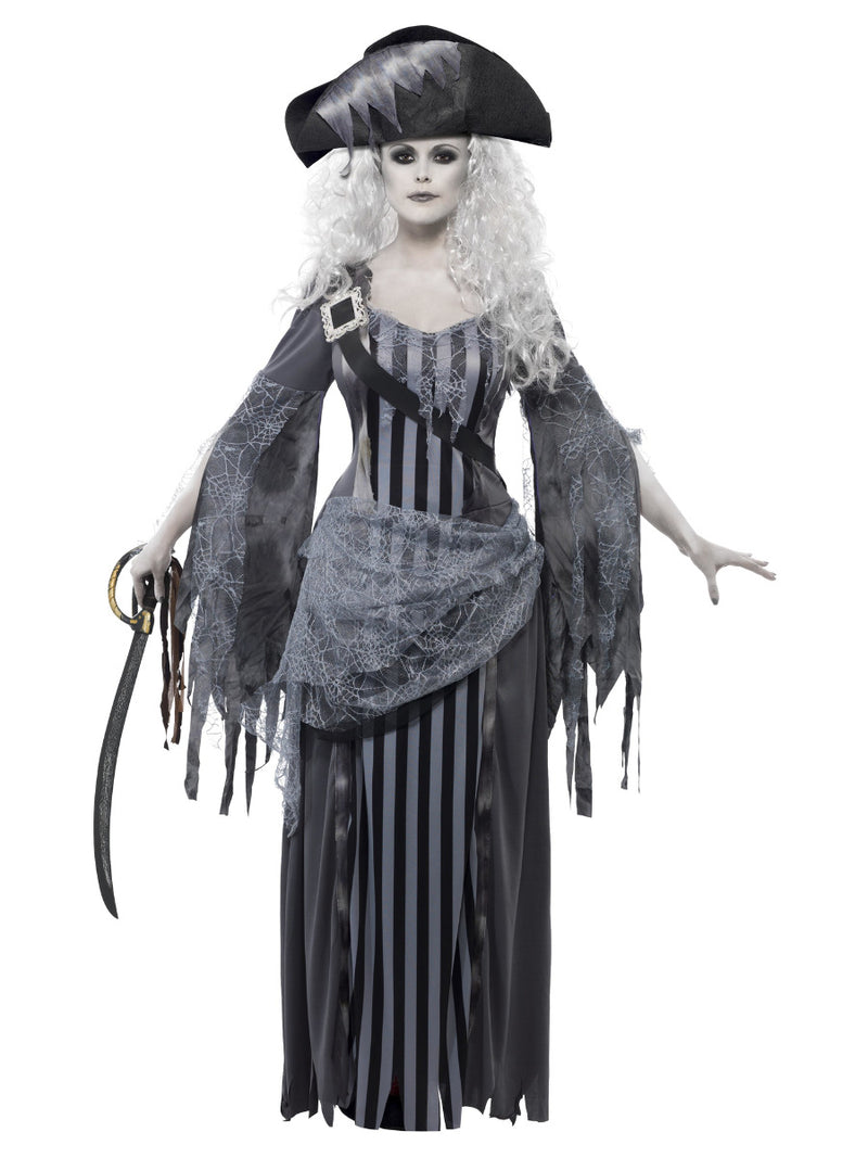 Deluxe Ghost Ship Princess Costume, Grey - 1