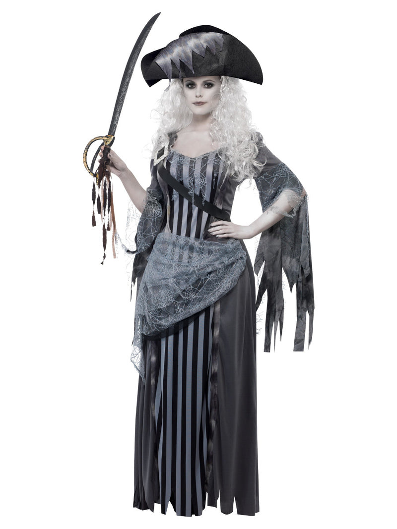 Deluxe Ghost Ship Princess Costume, Grey - 5