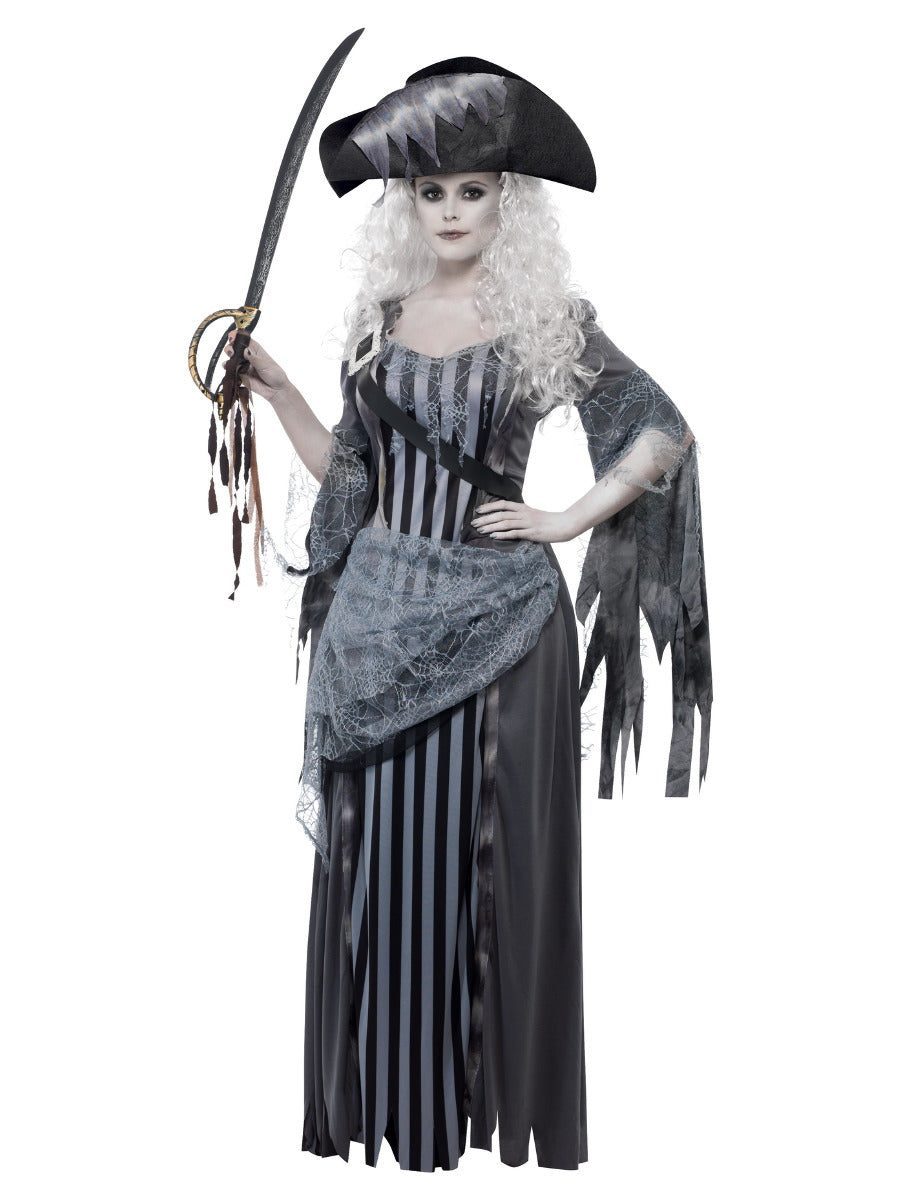 Deluxe Ghost Ship Princess Costume, Grey - 5