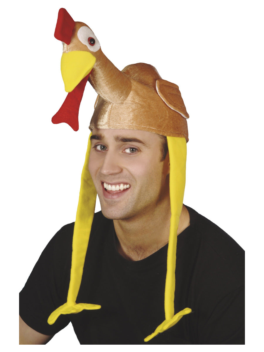 Gobbler Bonnet Turkey Hat, Brown - 1