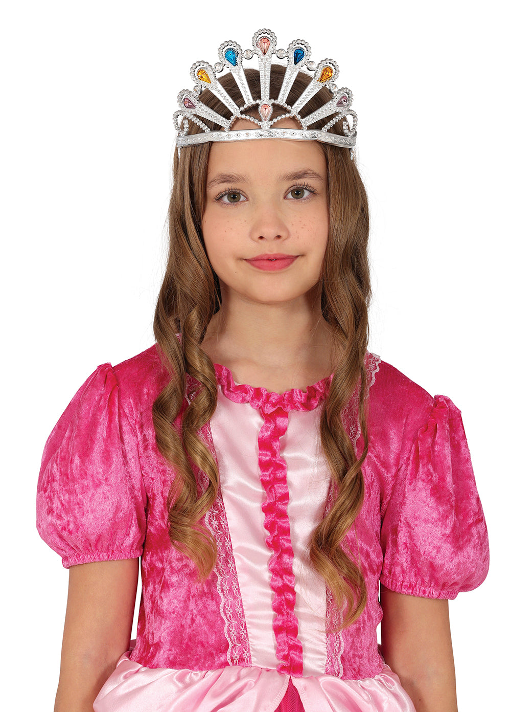 SILVER TIARA WITH GEMSTONES, CHILDREN