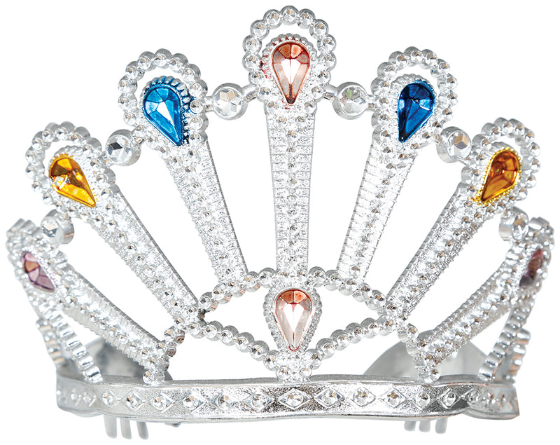 SILVER TIARA WITH GEMSTONES, CHILDREN