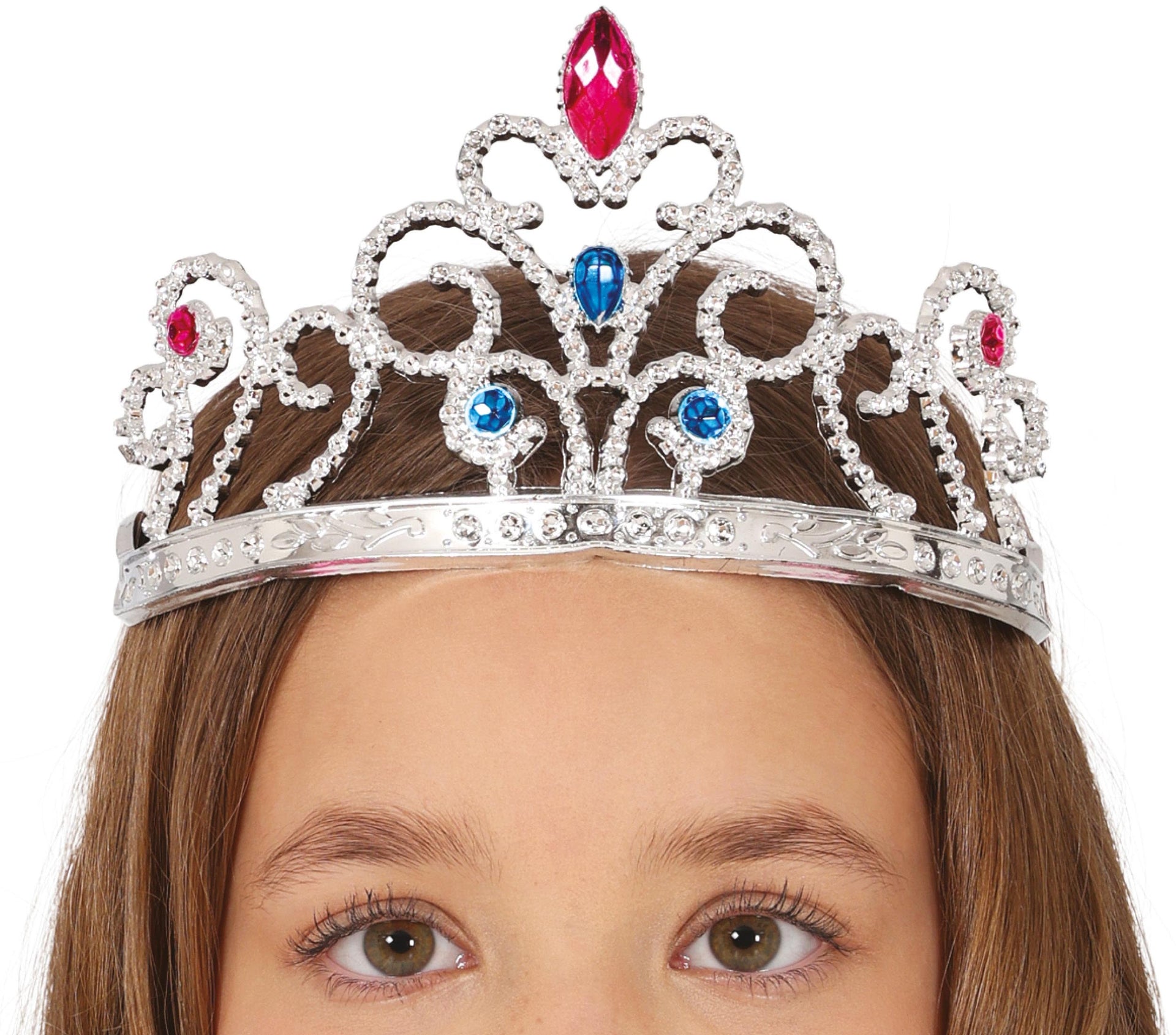 SILVER TIARA WITH GEMSTONES, CHILDREN