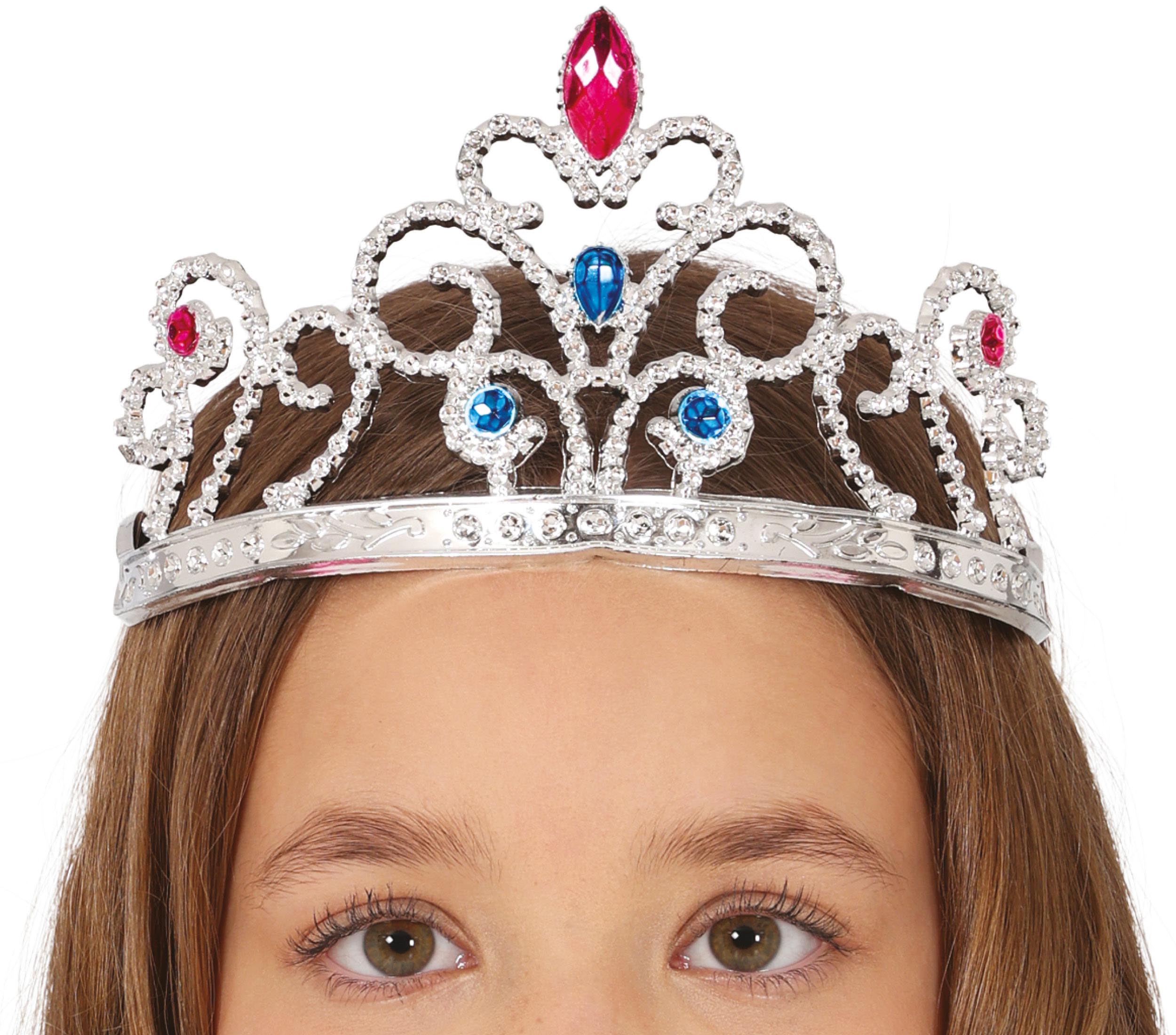 SILVER TIARA WITH GEMSTONES, CHILDREN