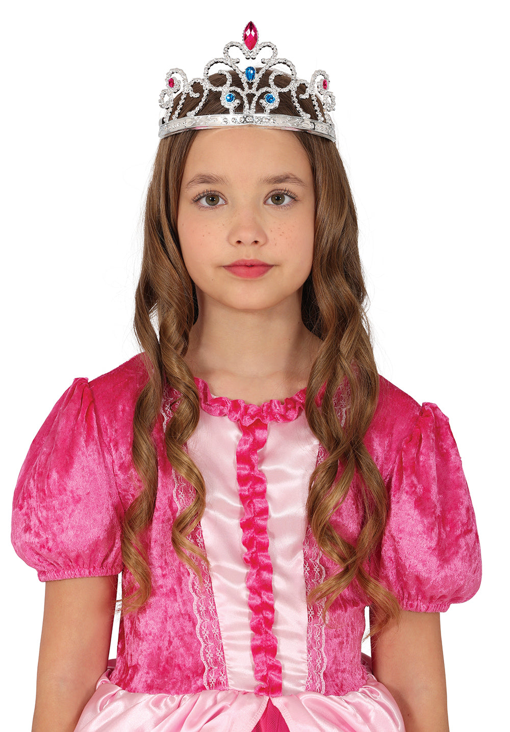 SILVER TIARA WITH GEMSTONES, CHILDREN