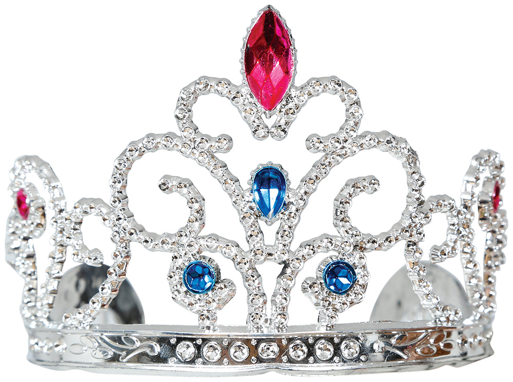 SILVER TIARA WITH GEMSTONES, CHILDREN