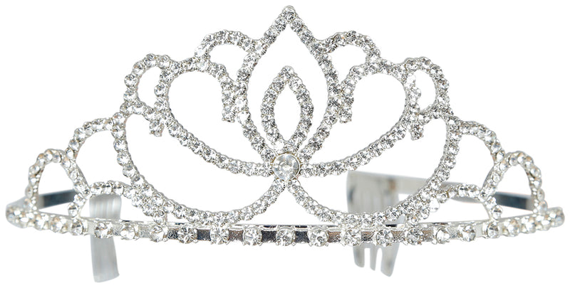BRIDE SILVER METAL TIARA, ADULTS