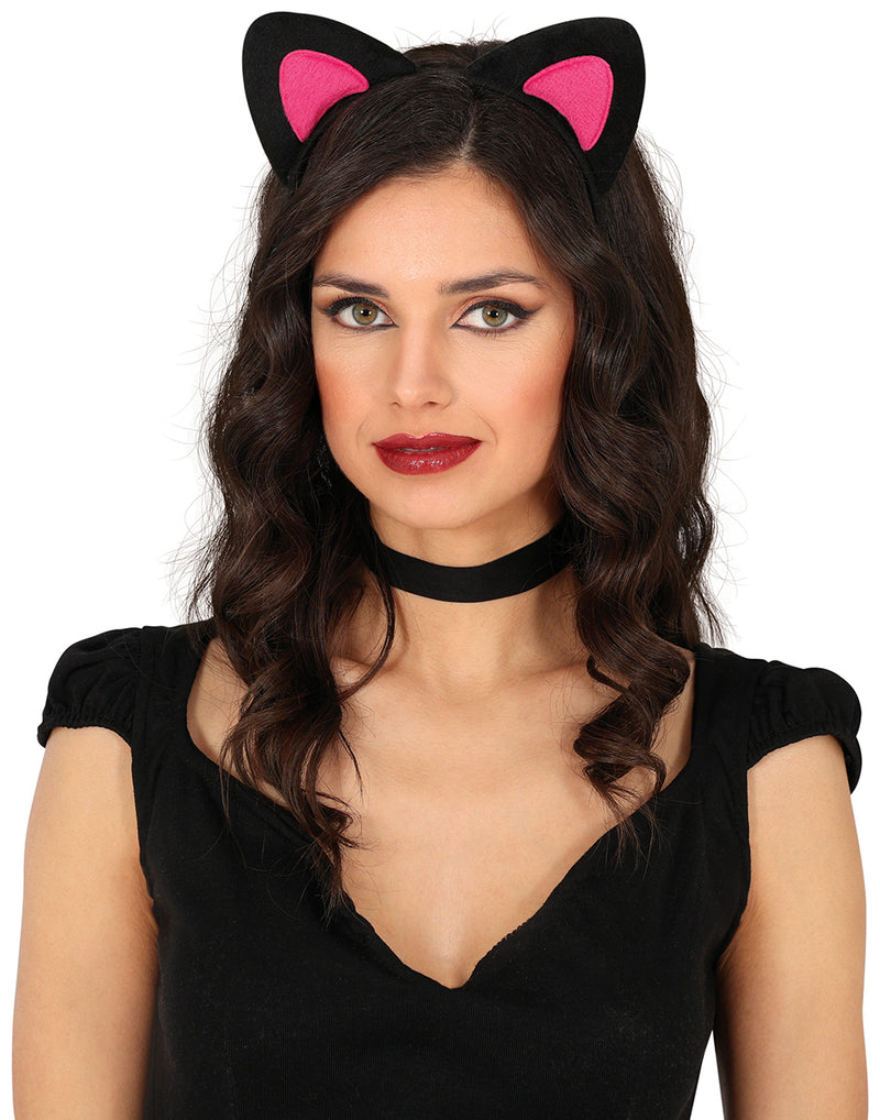 PINK CAT EARS HEADBAND, ADULTS