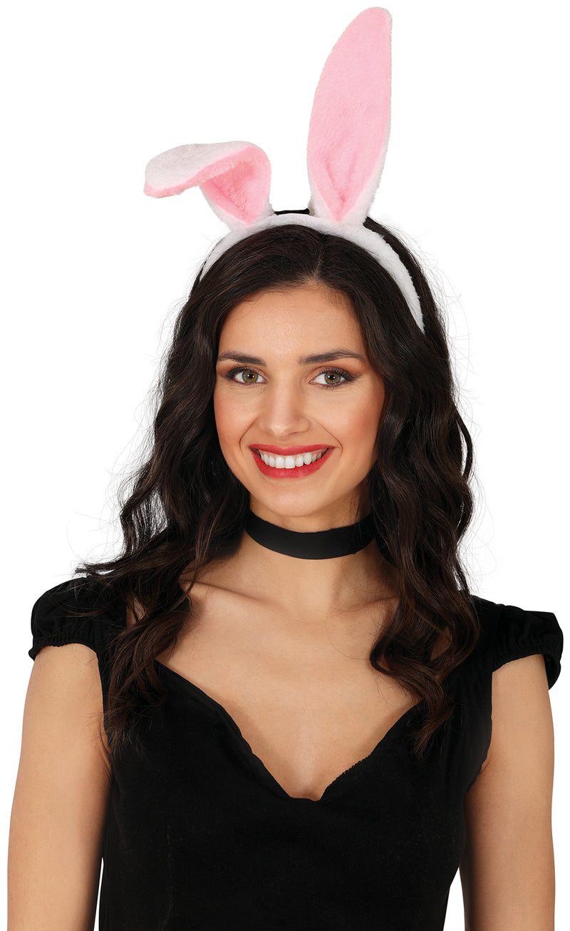 PINK RABBIT EARS HEADBAND, ADULTS