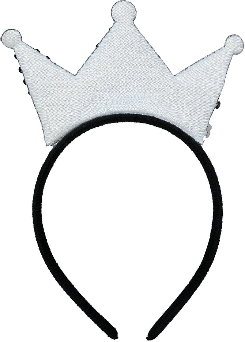 SILVER SEQUIN CROWN HEADBAND, ADULTS