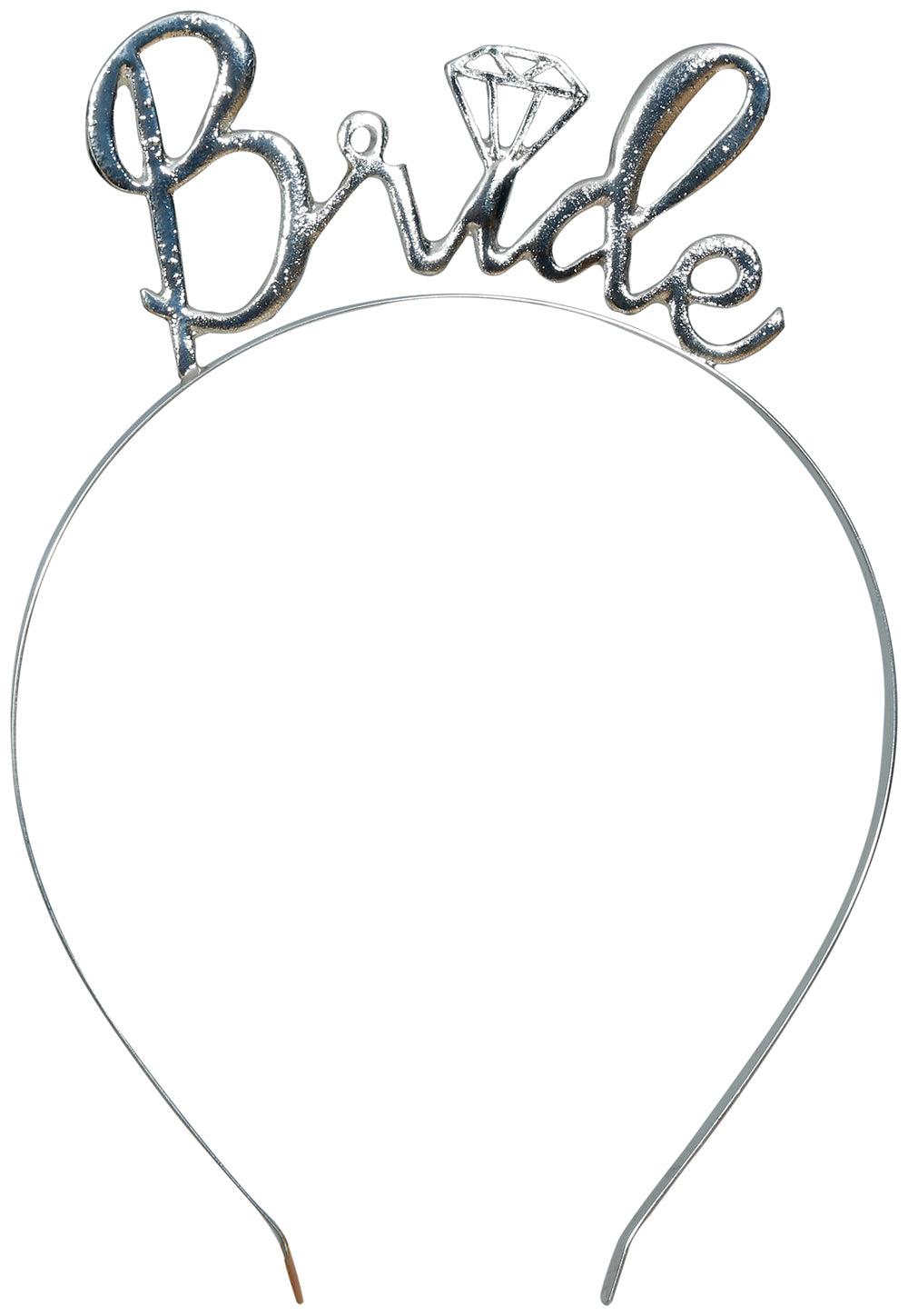 METALIC BRIDAL HEADBAND, SILVER, ADULT