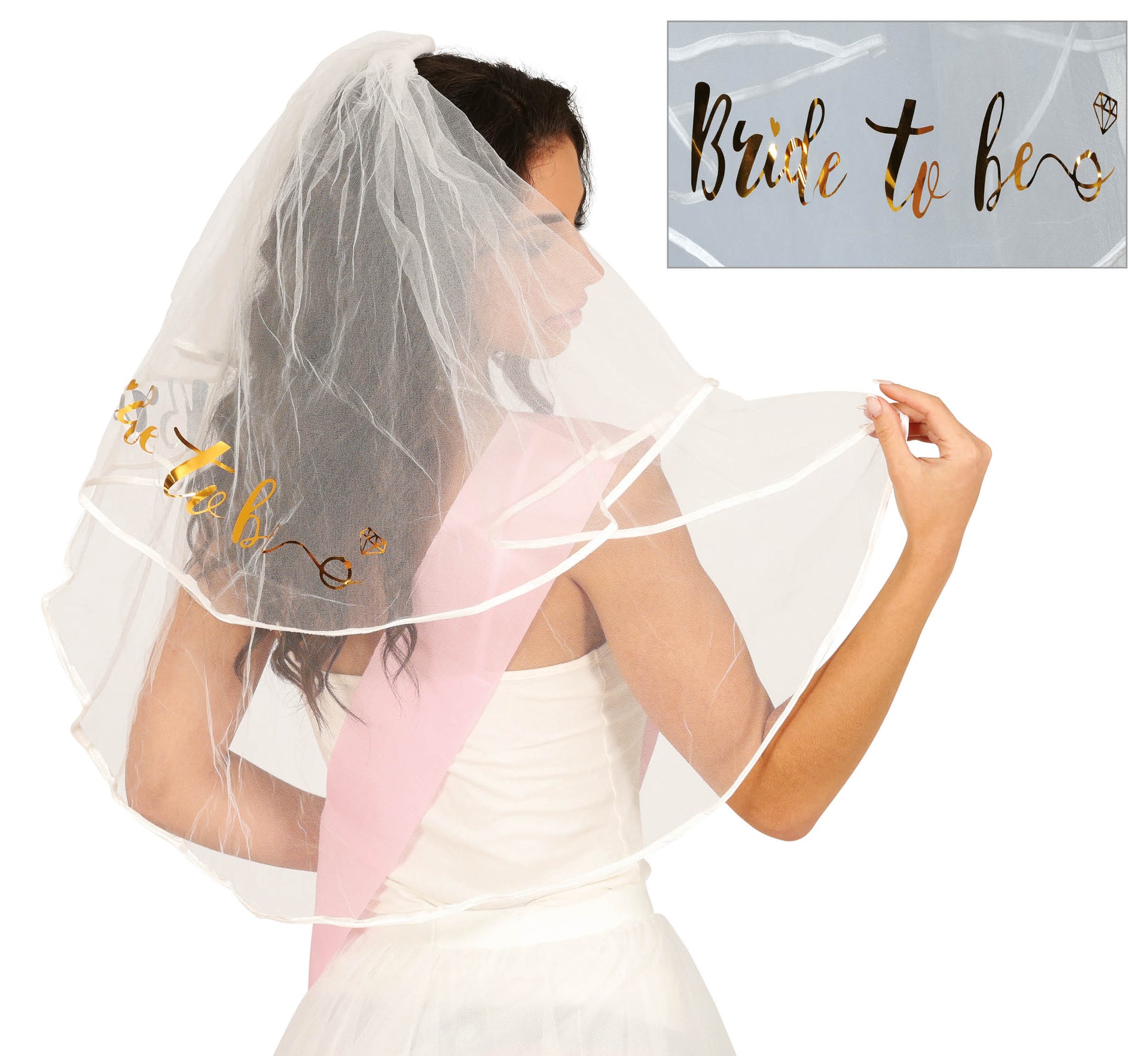 BRIDE TO BE VEIL BRIDE 70 CMS, ADULT