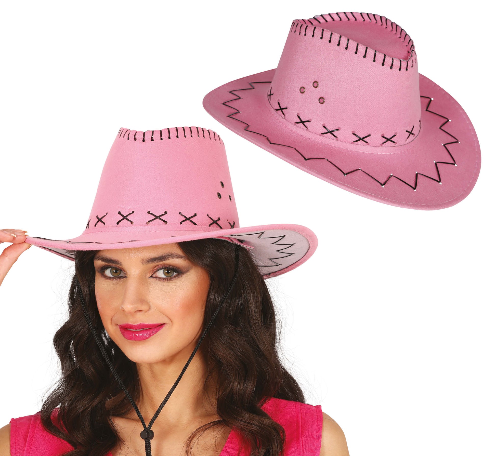 FAUX LEATHER COWBOY HAT