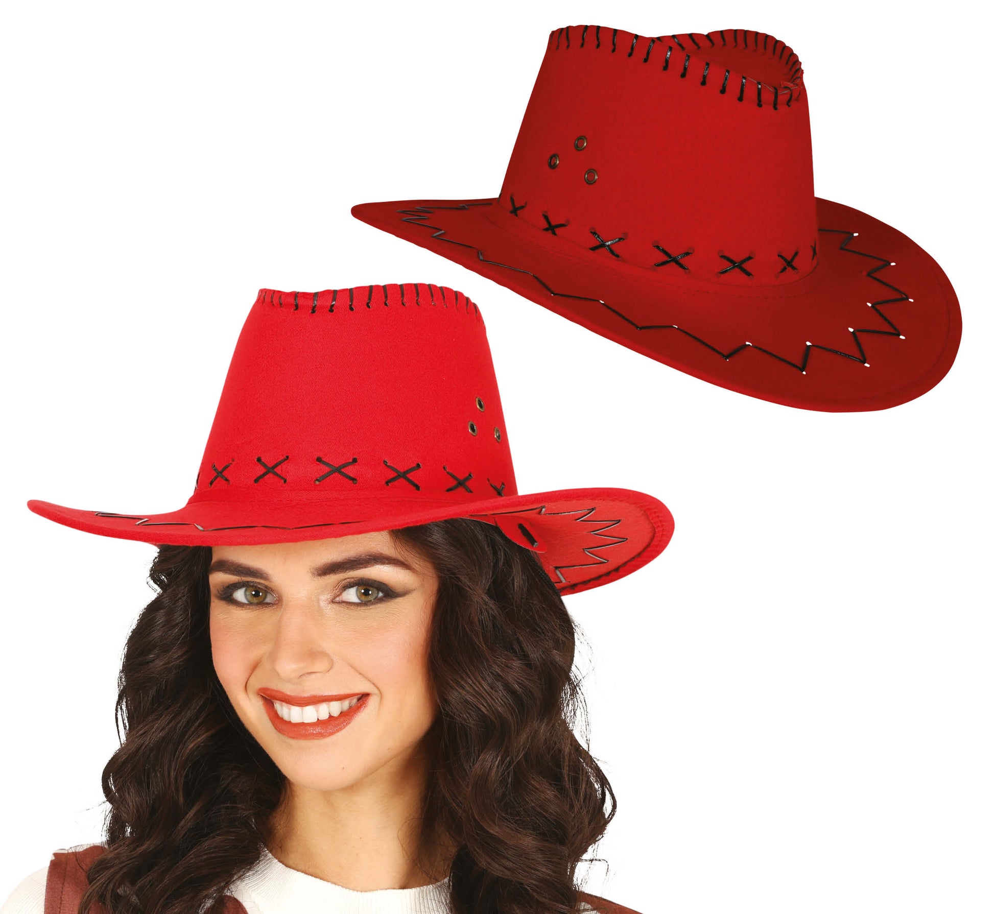 FAUX LEATHER COWBOY HAT