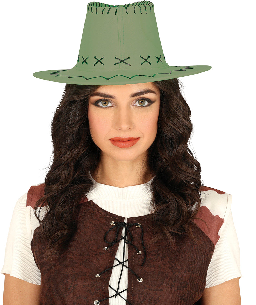 FAUX LEATHER COWBOY HAT