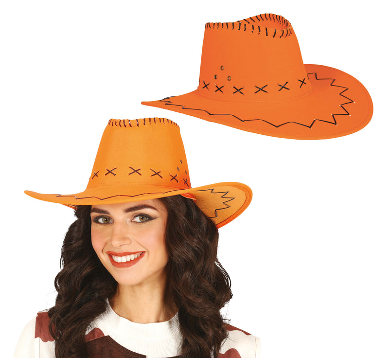 FAUX LEATHER COWBOY HAT