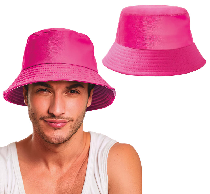 NEON PINK BUCKET HAT, ADULTS