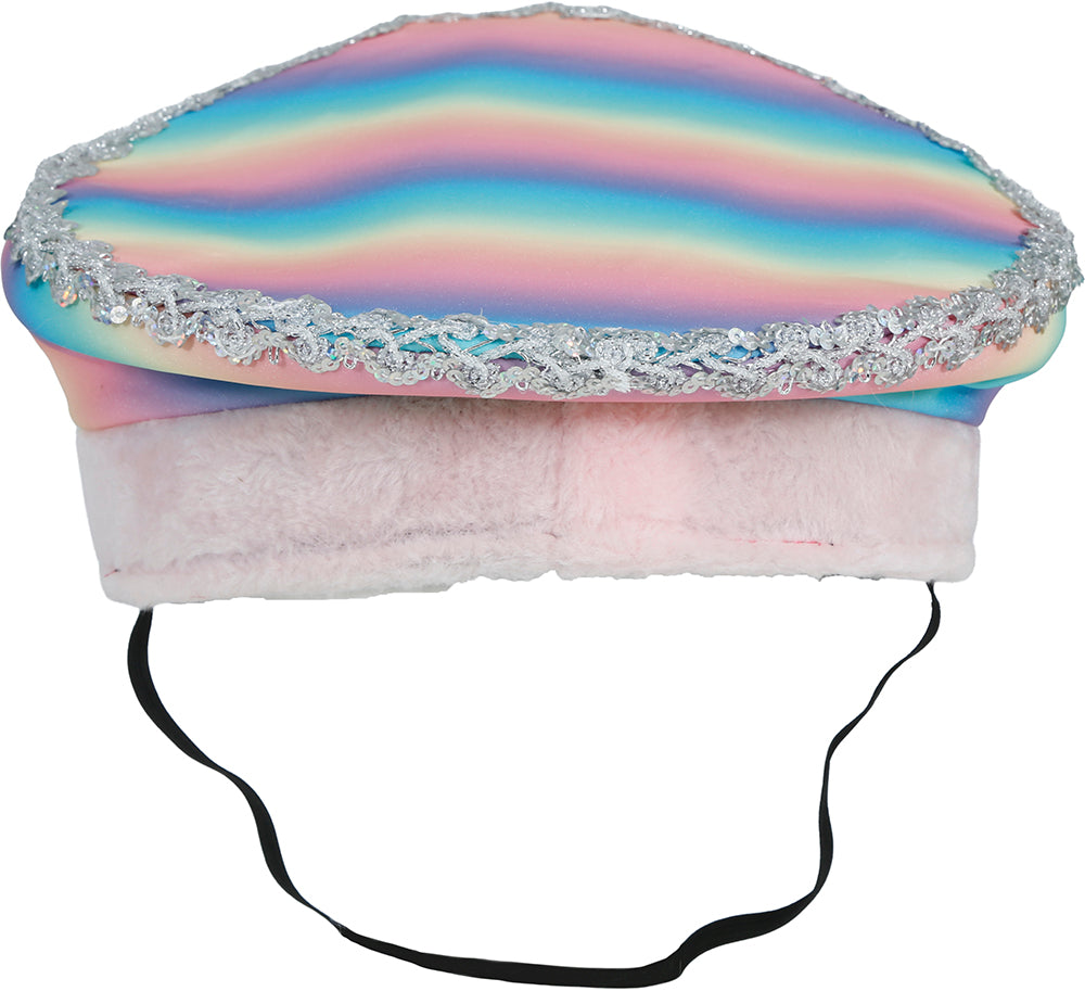 POLICE MULTICOLOR HAT WITH PINK RIBBON, ADULT